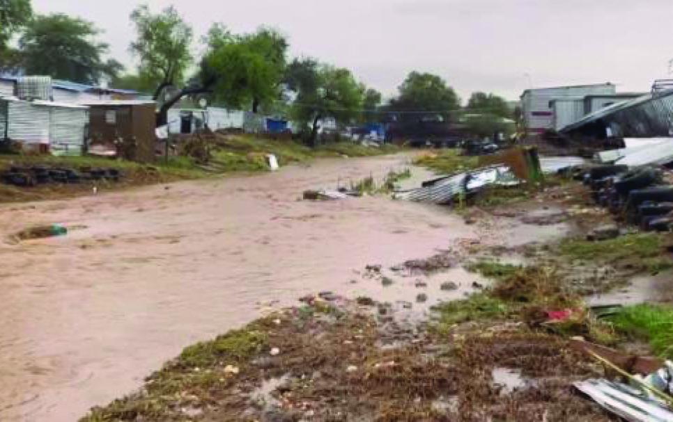 Flooding in Ombili informal settlement.