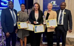 Paul Kalenga, Aune Nantida, Lena Mueller, Maryke van Lill and Dr. Eino Mvula