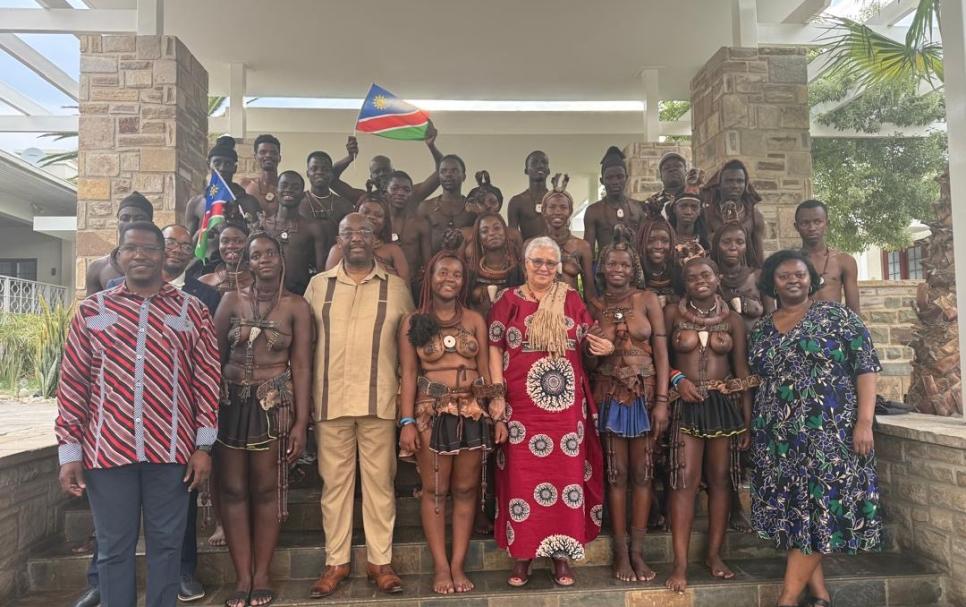 Opuwo Youth Choir with Vice President Lucia Witbooi