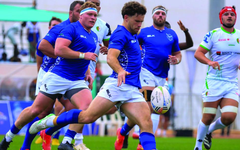 Namibia's rugby team Welwitschias blue