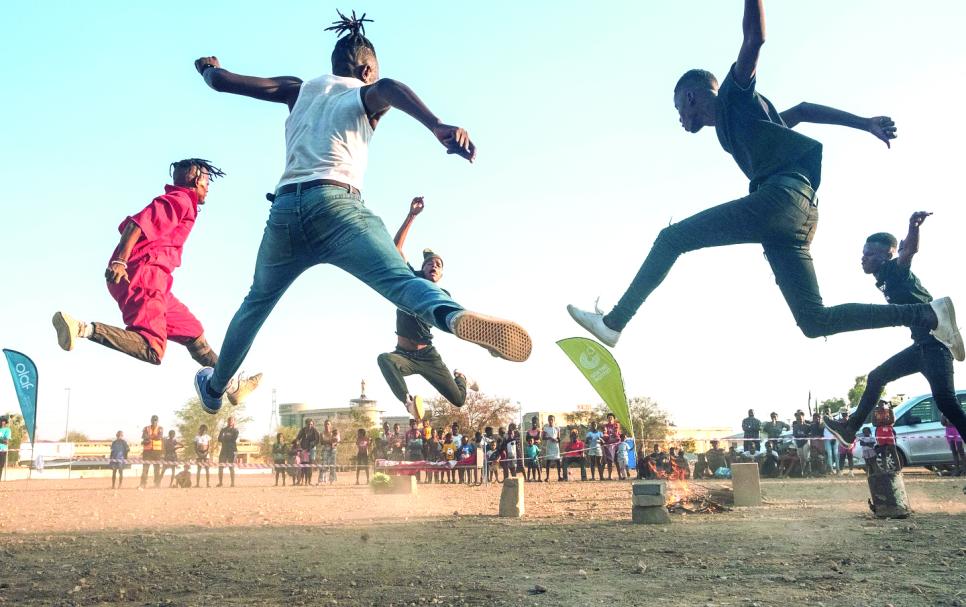 Olaf perfomers, National Theatre of Namibia, Festival Co-director Nelago Shilongoh