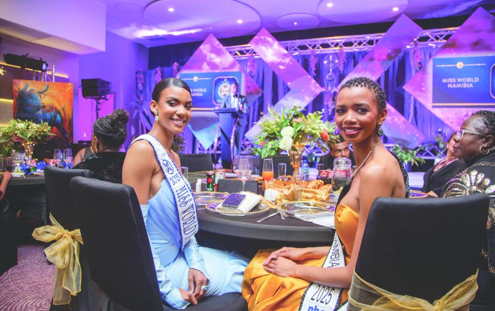 Miss World Namibia selma kamanya and Miss Namibia Johanna Swartbooi